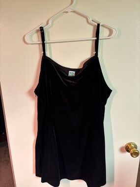 Black Velvet Camisole Dress - Shiny By Nature